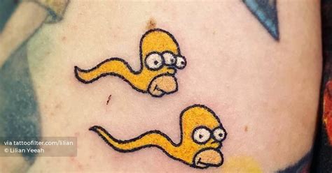Handpoked Homer Simpson Tattoo