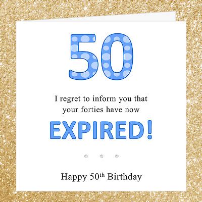 If you know someone well enough to joke about their age, then funny 50th birthday wishes are certainly the way to go. FUNNY JOKE 50TH Birthday Card BA15O Ideal 4 Mum Sister Nan ...