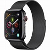 Apple Watch Series 4 44mm Stainless Steel, Space Black, Black Milanese ...