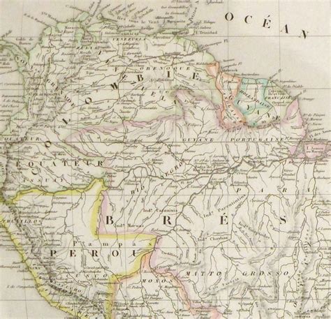 South America Map 1843 Original Art Antique Maps And Prints