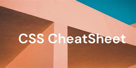 Best Html And Css Cheat Sheets Css Author