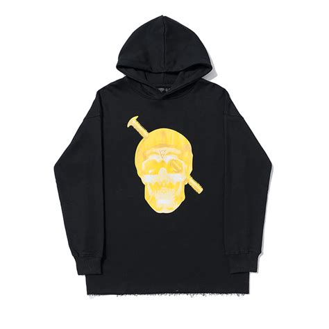 Vlone Yellow Skull Hoodie