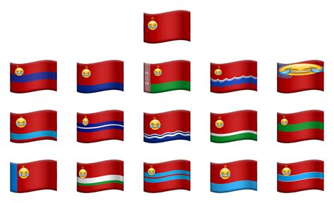 Flags Of The Ussr And Its Republics In The Style Of Apple Emojis