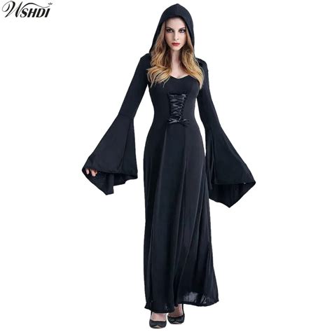 Deluxe Women Medieval Vampire Halloween Costumes Adult Gothic Hoodie
