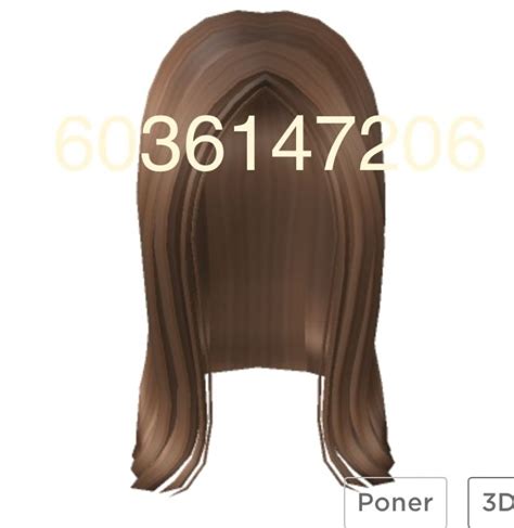 Brown Straight Hair In 2021 Brown Hair Codes Bloxburg Hair Codes