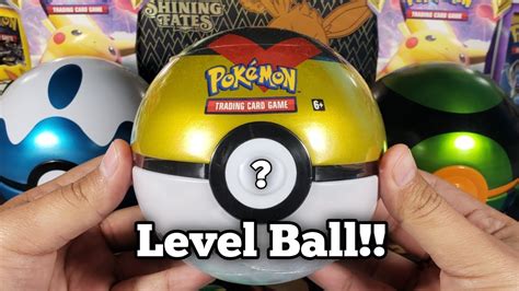 New Pokemon Level Ball Tin Opening Pokeball Tin Youtube