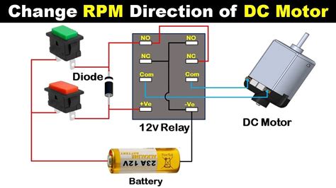 DC Motor Reverse Forward Control With Relay DC Motor Reverse Forward ElectricalTechnician