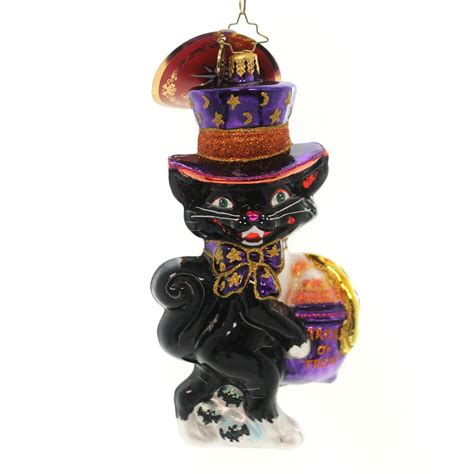 Christopher Radko Midnight Treats Glass Ornament Black Cat 1018406