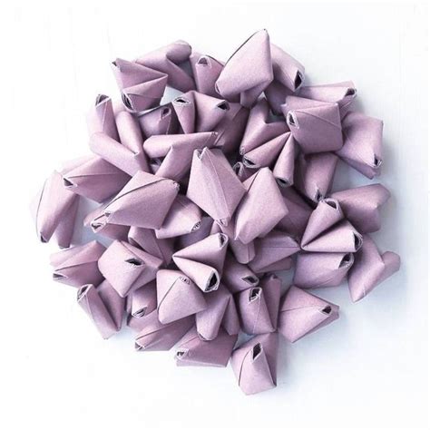 50 Mauve Origami Heart Messages By Bubble And Mimi