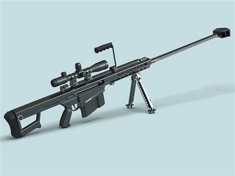 Barrett M82 Sniper Rifle 3d Model Cgtrader