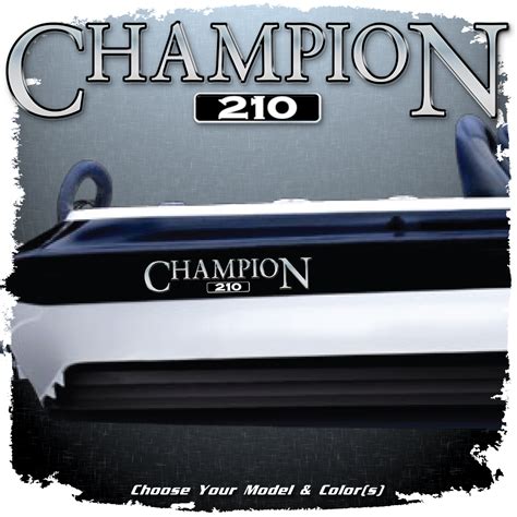 Domed Champion Decal with Model Number, Choose Your Model & Colors