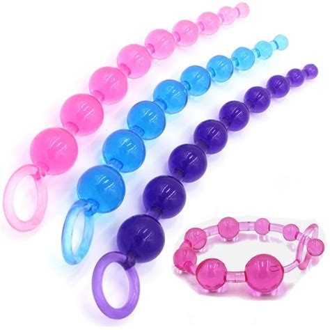 oriental soft rubber jelly anal beads for beginner flexible anal stimulator butt beads best anal