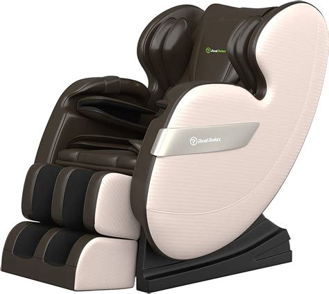 Real Relax® Favor 03 Plus Full Body Shiatsu Massage Chair Homedic Shiatsu Foot Massager Brown