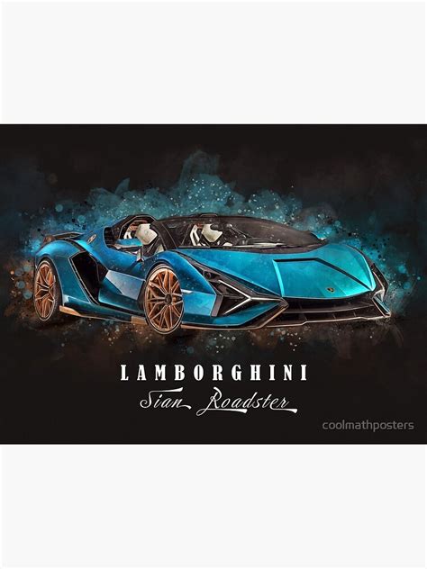 Lamborghini Sian Roadster Poster For Sale By Coolmathposters Redbubble