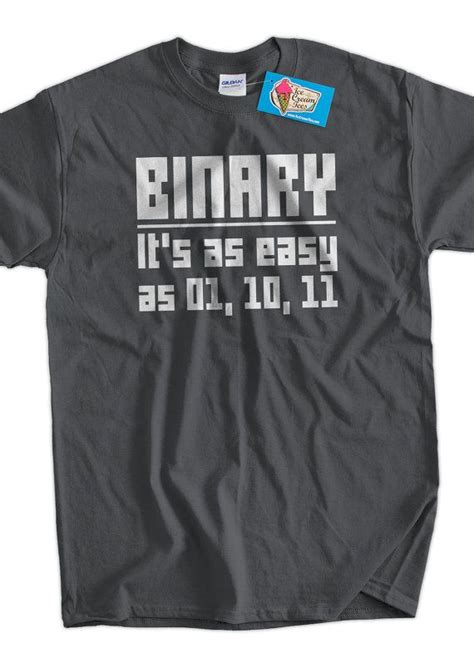 Funny Programmer T Shirt Binary Is Easy As 01 10 11 Tshirt