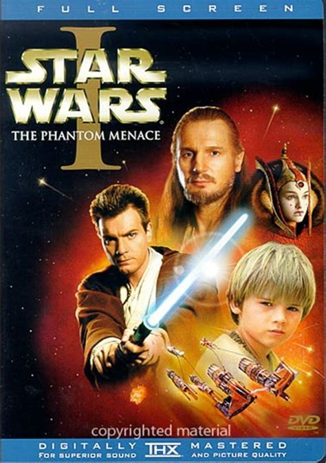 Star Wars Episode I The Phantom Menace Fullscreen Dvd 1999 Dvd