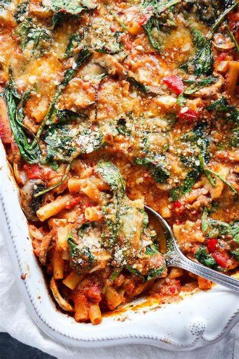 No Boil Vegetarian Baked Ziti Tipps In The Kitch Recipe Baked