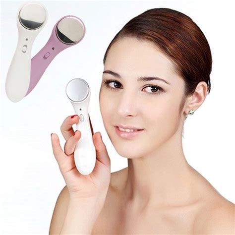 Pink White New Ultrasonic Ion Face Lift Facial Beauty Device Ultrasound