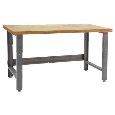 936790 7 Bolted Workbench Butcher Block 30 Depth 30 To 36 Height
