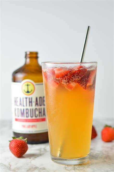 Strawberry Lemonade Kombucha Mocktail A Taste Of Madness