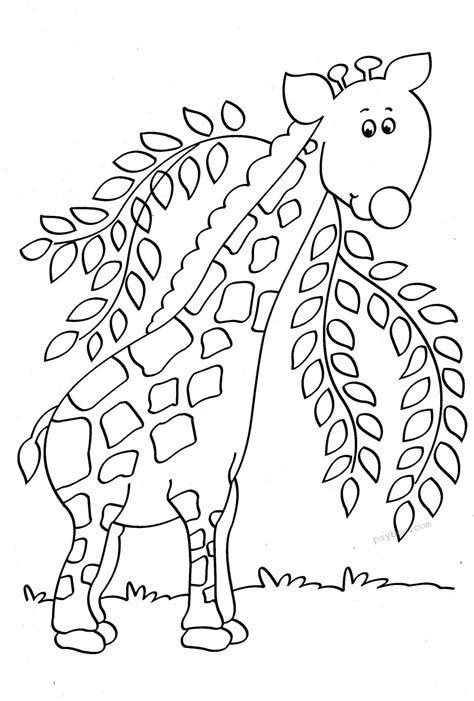 Cute Baby Giraffe Coloring Page For Toddlers Giraffe