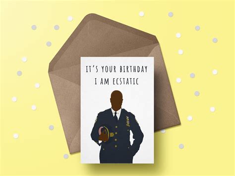 Captain Holt Birthday Card Brooklyn 99 Birthday Card Etsy