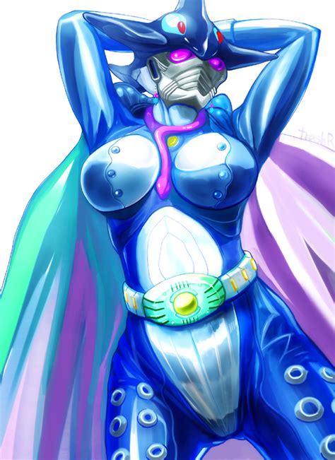 Huujyu Mezul Kamen Rider Kamen Rider Ooo Series 1girl Belt Blue Theme Breasts Cape