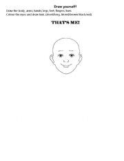 How to draw yourself as a cartoon character. English worksheets: Draw yourself