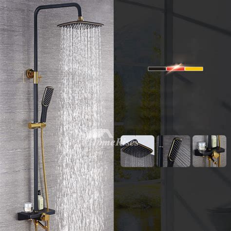 It's a useful addition for directing water to parts the overhead shower won't reach as well. High End Black Shower Faucet Oil-Rubbed Bronze Wall Mount ...