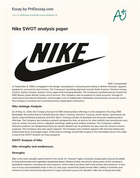 Nike Swot Analysis A Detailed Report Swot Hub Vlr Eng Br