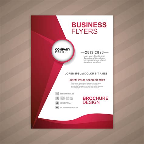 Wavy Business Flyer Template 678717 Vector Art At Vecteezy