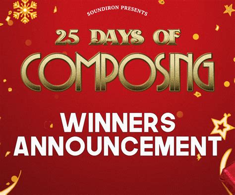 25 Days Of Composing Competition Winners Announcement Soundiron