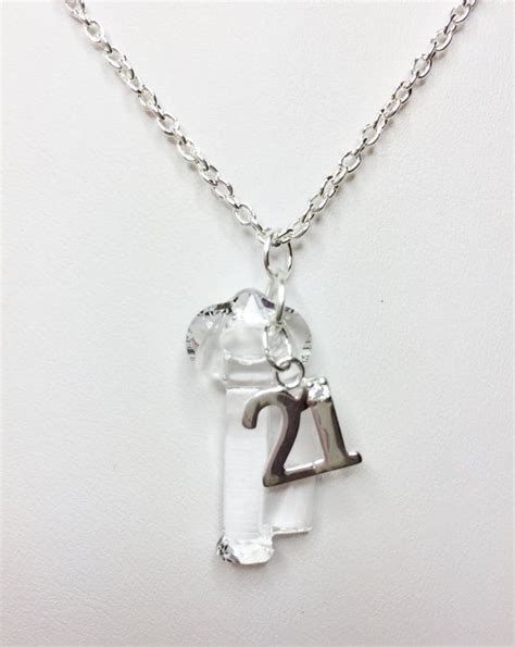 Swarovski Crystal Key Necklace With Sterling Silver Charm 21st Etsy