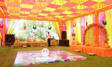 Best Haldi Decoration In Lawn Garden Grand Wedding Haldi Backdrop