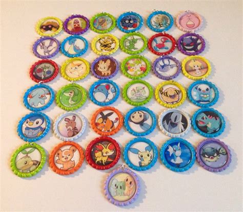pokemon bottle caps lot of 15 1inch this is the 1st