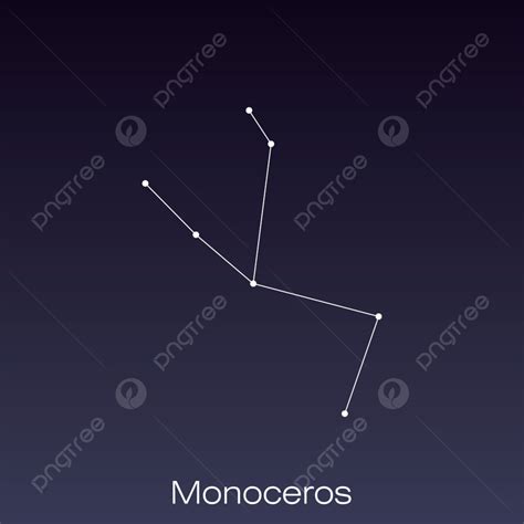Constelación De Monoceros Como Se Puede Ver A Simple Vista PNG Ilustración Vector