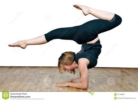 Flexible woman stock image. Image of warmup, girl, yoga - 21748983