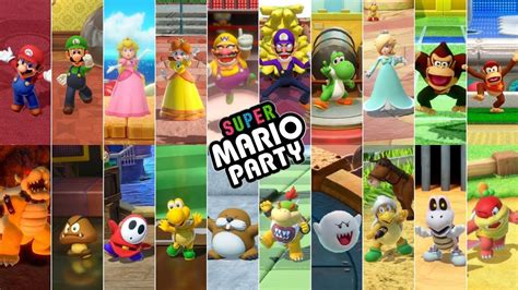 Super Mario Party All Characters 1st Place Youtube