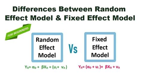 differences between random effect model and fixed effect model youtube
