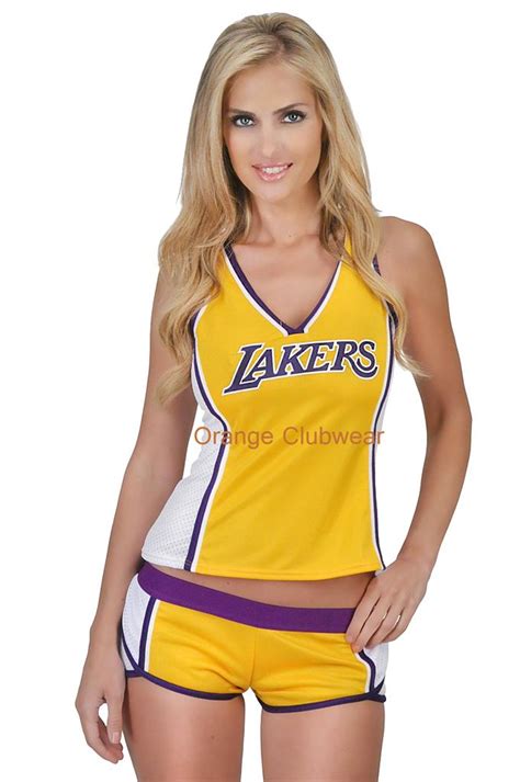 Sexy Licensed Nba Los Angeles La Lakers Basketball Cheerleader Jersey
