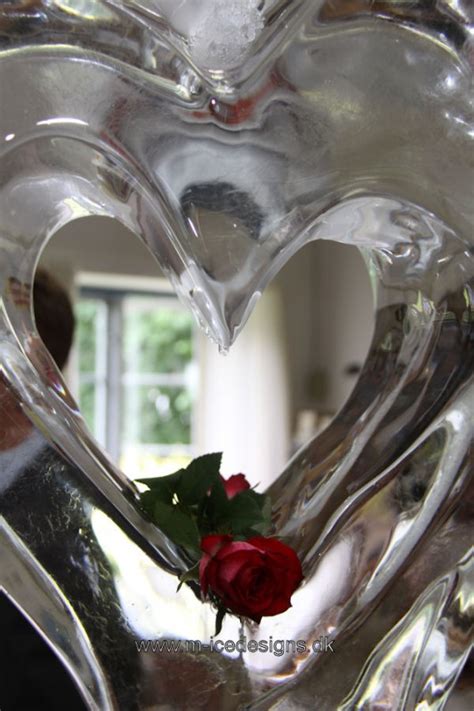 Wedding Ice Sculpture Heart And Rose