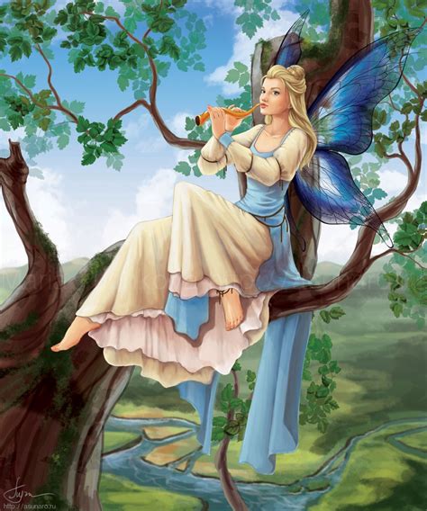 Sound Of The Flute By Asunaro Fairy Art Fairy Pictures Fairy Wallpaper