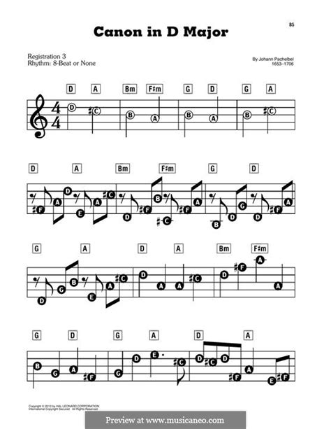 Canon in d is the name commonly given to a canon by the german baroque composer johann pachelbel in his canon and. Canon in D Major (Printable) by J. Pachelbel - sheet music on MusicaNeo