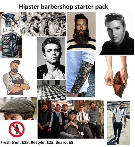 Hipster Barbershop Starter Pack Starterpacks