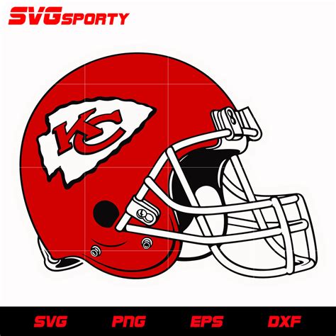 Kansas City Chiefs Helmet Svg Nfl Svg Eps Dxf Png Digital File
