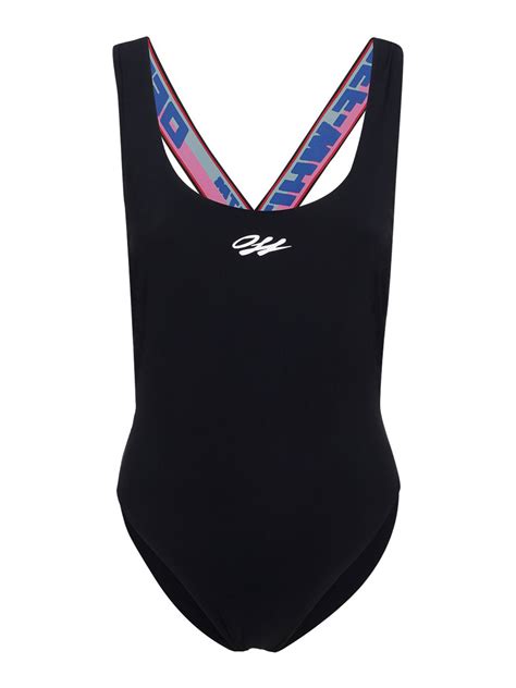 One Piece Off White One Piece Swimsuit Owfa008r21jer0011001