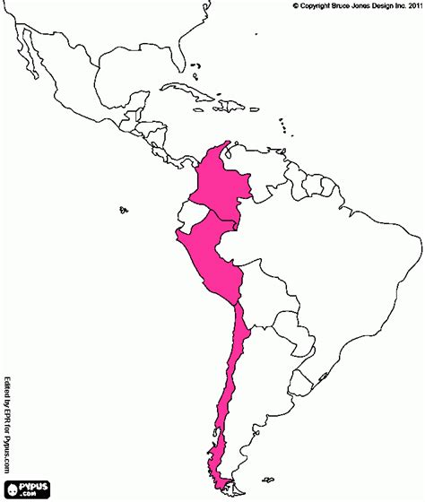 Mapa Latinoam R Para Colorear Mapa Latinoam R Para Imprimir