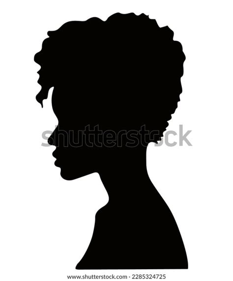 Black Graceful Silhouette Head African Woman Stock Vector Royalty Free