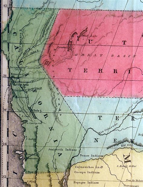 Map Of The United States 1851 Western Expansion M 12559 000