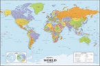 World Deluxe Political Wall Map by Maps.com - MapSales